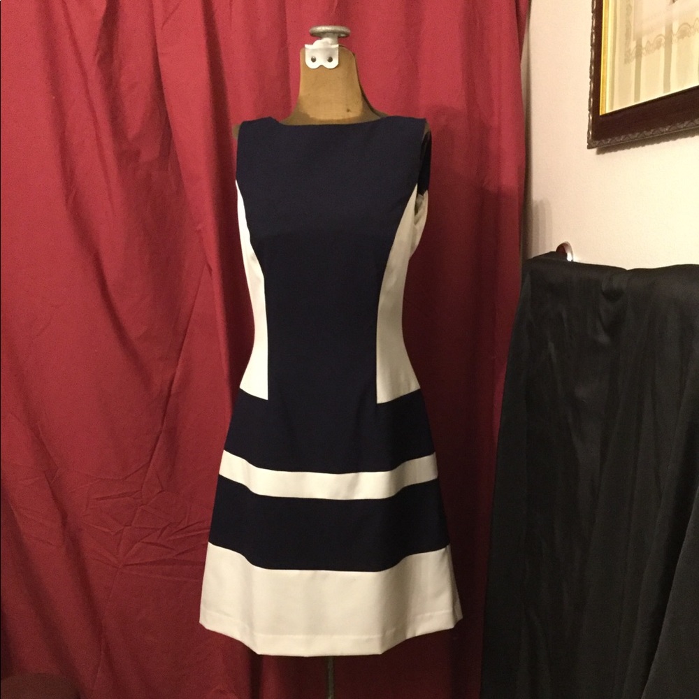 *Moving Sale!* White & Navy Dress